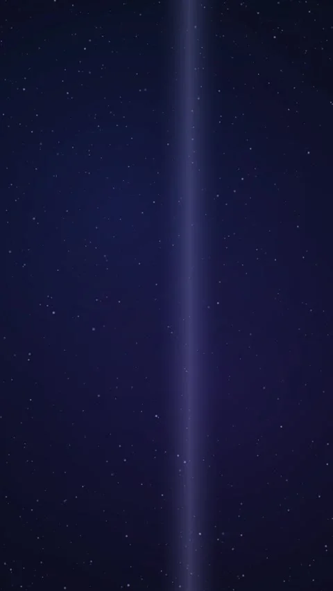 Celestial Light Beam in Starry Night Sky Stock Footage 327941449