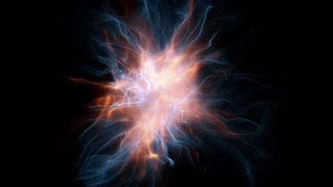 Celestial Light Particle Formation Stock Footage 98259389
