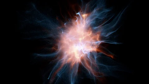 Celestial Light Particle Formation Stock Footage 106896803