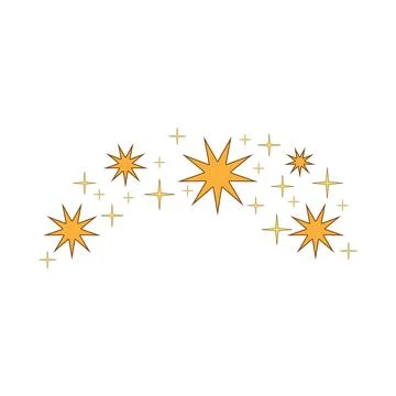 Celestial magic star arch cartoon vector illustration Ilustración de archivo