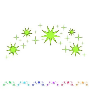 Celestial magic star arch cartoon vector graphic 스톡 일러스트