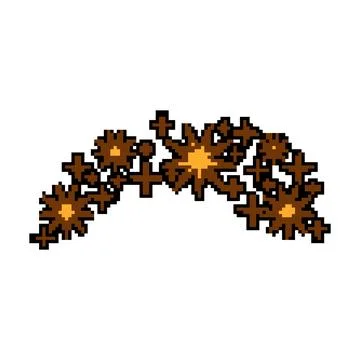 Celestial magic star arch pixel art vector illustration Stock Illustration