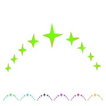 Celestial magic star arch vector cartoon graphic Stock Illustration