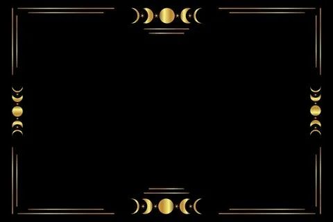 Celestial magical border Stock Illustration