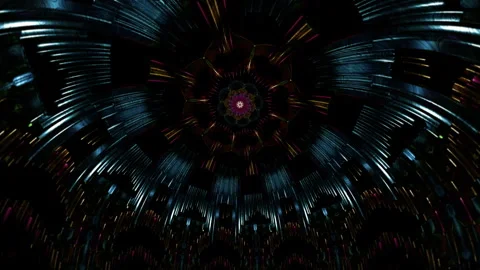 Celestial mandala ceiling unfolding in sacred symmetry, divine light radiating Stock Footage 329060520