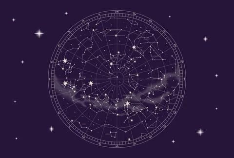 Celestial Map Concept Illustration Stock Illustration