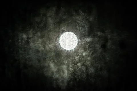 Celestial marvel: full moon in monochrome night sky, revealing cosmic beauty. 스톡 사진
