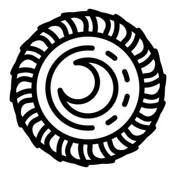 Celestial moon icon, outline style Ilustração Stock