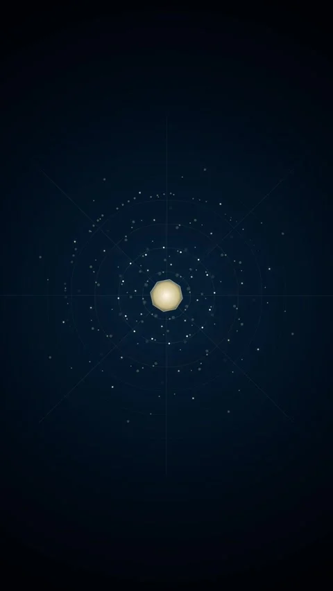 Celestial Moon Phases Spiral Mandala Animation on Dark Blue Background Stock Footage 347697414