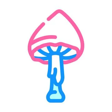 Celestial mushroom color icon vector illustration Stock Illustration