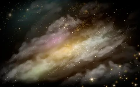 Celestial nebula background Stock Illustration