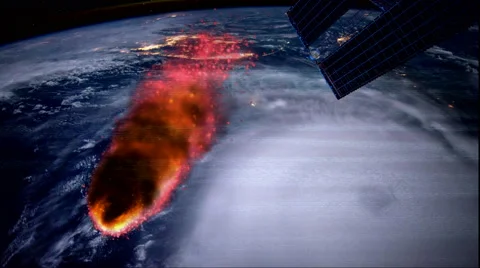 Celestial object and Hurricane. Satellite view. Stock Footage 61162006