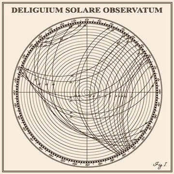 Celestial Object Observation Map Stock Illustration