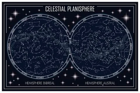 Celestial planisphere Stock Illustration
