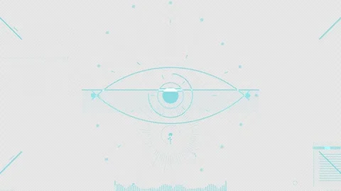 Celestial Resilient HUD Neural Link Brain Interface: Master UI Screen : 4K Alpha Video stock 332943802