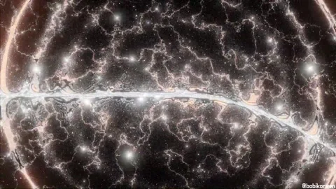 Celestial Rift: Cosmic Energy, Abstract Space, Dreamy Fractured Light Stock Footage 302309130