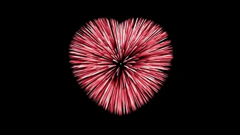Celestial Romance: Heart-Shaped Fireworks 스톡 동영상 339274459