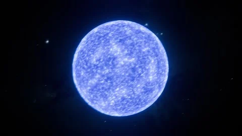 Celestial Sapphire - A Blue Star in Outer Space Stock Footage 320620533