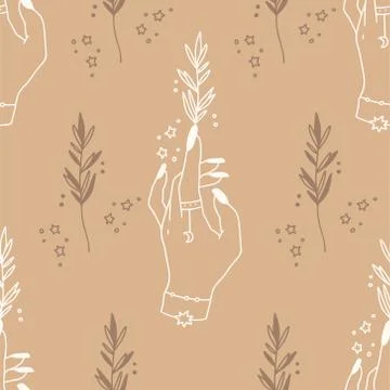 Celestial seamless pattern Stock Illustration