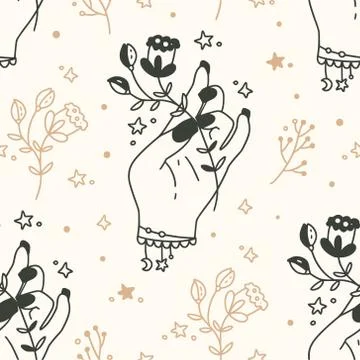 Celestial seamless pattern 스톡 일러스트