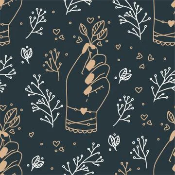 Celestial seamless pattern Stockillustratie
