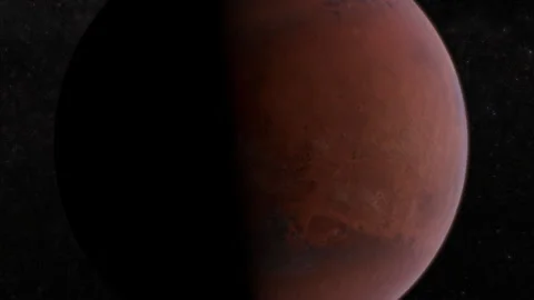 Celestial Serenity - Tranquil Views of the Red Planet Stock Footage 242355423