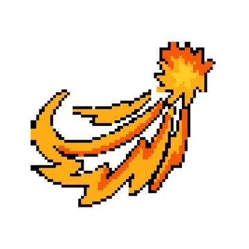 Celestial shooting star space pixel art vector illustration Stock Illustration