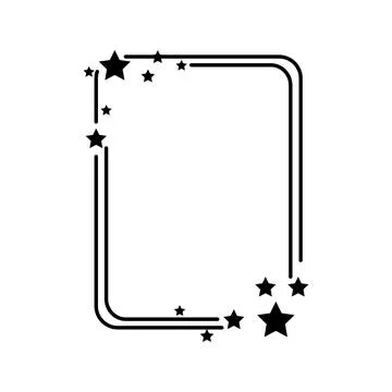 Celestial starry frame cartoon vector illustration Illustrazione stock