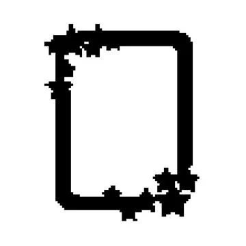 Celestial starry frame pixel art vector illustration Stock-Illustration