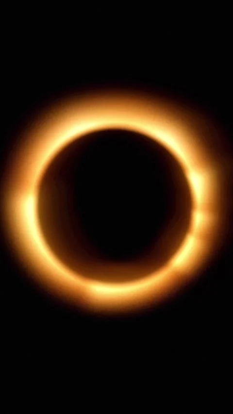 Celestial Sun Eclipse Ring Loop Stock Footage 340572545