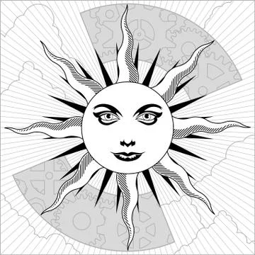 Celestial sun Stock Illustration