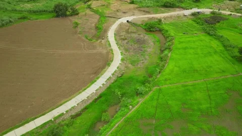 Celestial Views: 4K Drone Footage of Mountain Rice Fields Stock Footage 244470209