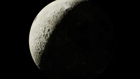 Celestial wonder revealing the moons surface in stunning detail at night Vídeos de archivo 340353072