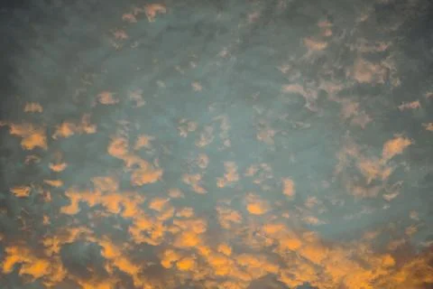 Celestial World concept. Dark orange yellow purple natural bright sunset sky Fotos de archivo