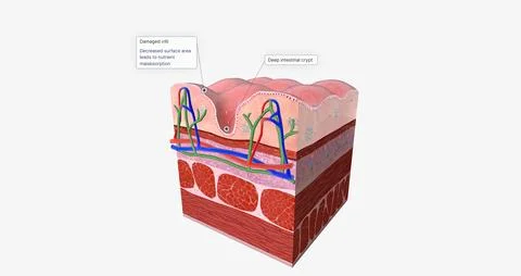 Celiac Disease is a chronic condition characterized an inflammatory allergi.. Illustrazione stock