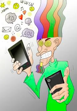 Cell addict Stock Illustration