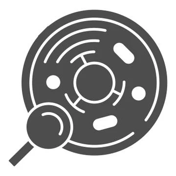 Cell analysis solid icon, Medical tests concept, Bacteriological test sign on 스톡 일러스트