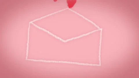 Cell animation of a letter full of hearts, ideal for the period of valentine's Stock Footage 147648890