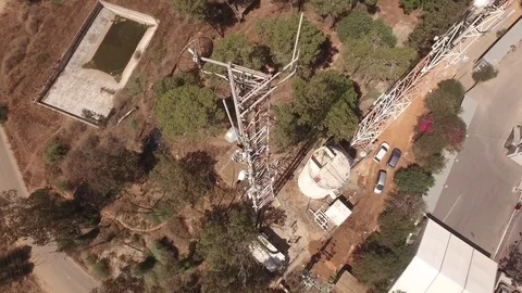 Cell Antena Drone top 4K Stock Footage 73491778