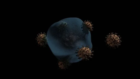 Cell Attack by Viruses Stock Footage 127610519