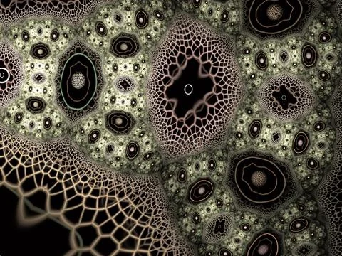 Cell background with futuristic interface elements. Molecular research. Fract 스톡 일러스트