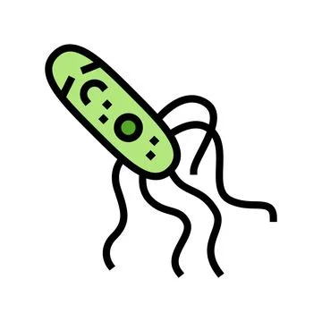 Cell bacteria virus color icon vector illustration Stock Illustration