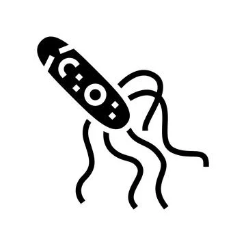 Cell bacteria virus glyph icon vector illustration Stock Illustration