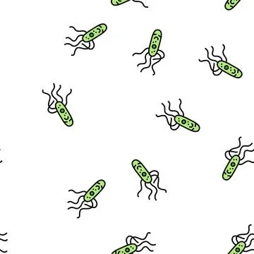 Cell bacteria virus vector seamless pattern 스톡 일러스트