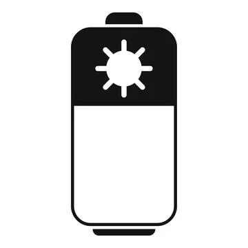 Cell battery icon simple vector. Solar panel energy Stock Illustration