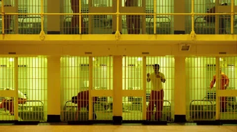 Cell Block Stock Footage