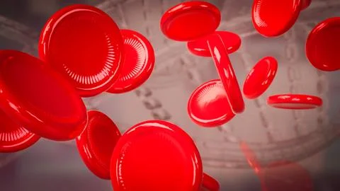 The Cell Blood for medical or sci concept 3d Rendering. Stock Illustration