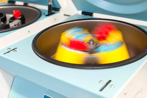 Cell, blood seperation using a centrifuger Stock Photos