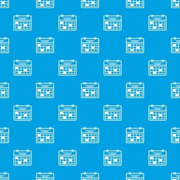 Cell calendar pattern vector seamless blue 스톡 일러스트