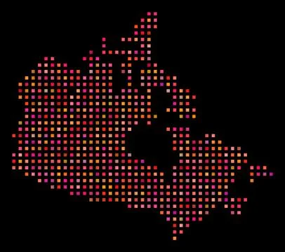 Cell Canada Map Illustrazione stock